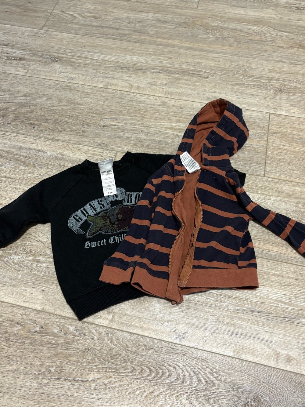 Bundle of GNR Sweatshirt & Brown-Black Striped Hoodie